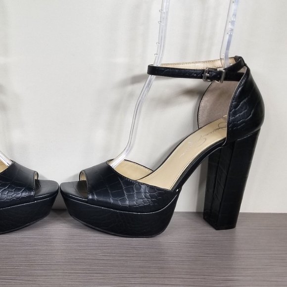 Jessica Simpson Palyn Platform Pump, Black, Womens Size 8.5 M / 39 - Picture 7 of 11